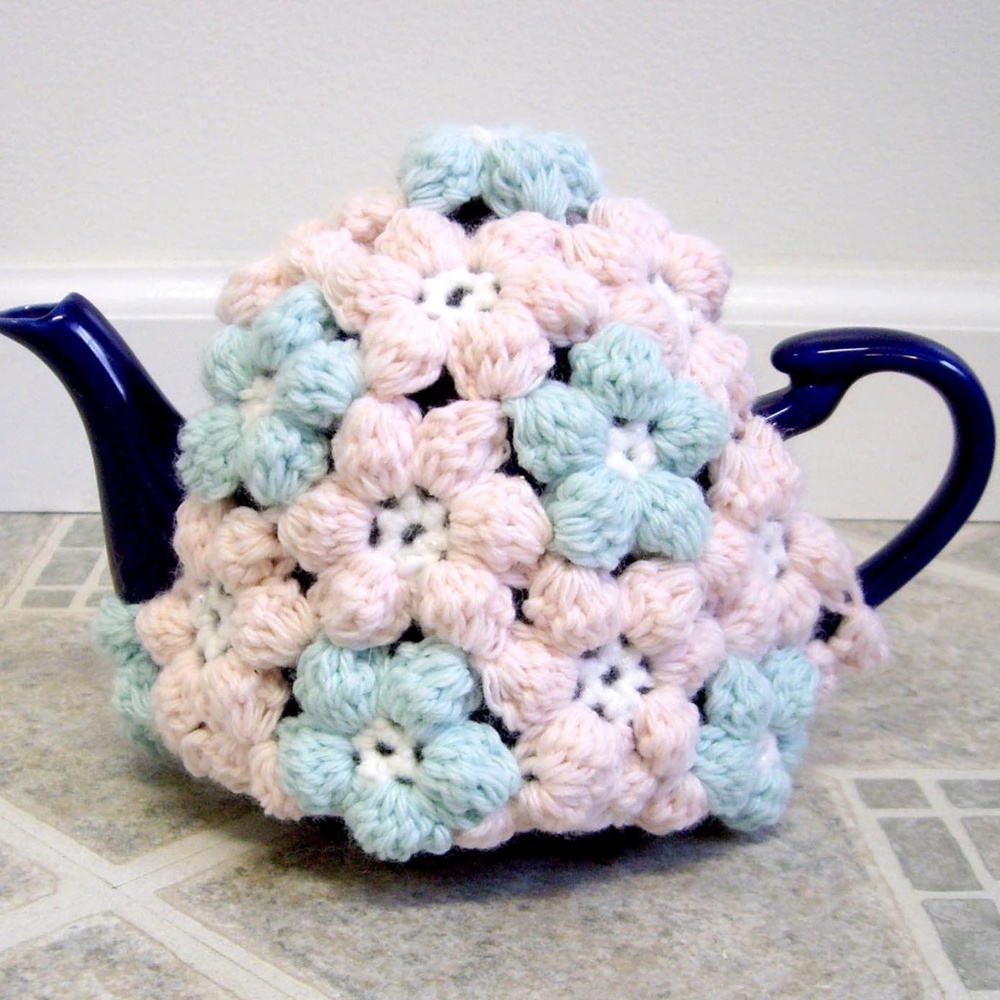 Hand Crocheted Pretty Posie Tea Pot Cosy